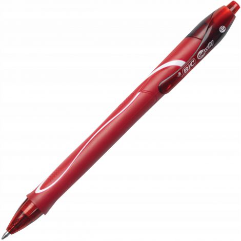 Długopis Bic Gelocity Dry 0.7mm szybkoschnący dla leworęcznych Czerwony